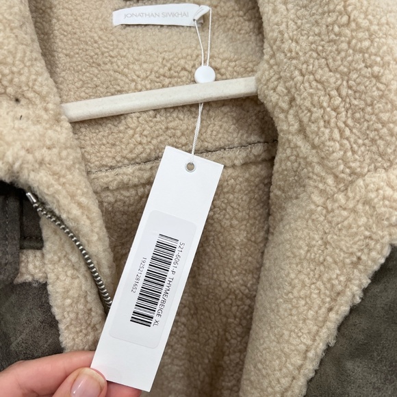 Jonathan Simkhai cropped Sherpa lined Jacket - Picture 5 of 7